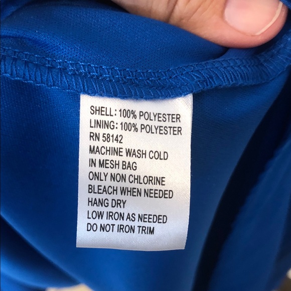 London Times Royal Blue Halter Dress - Picture 5 of 6